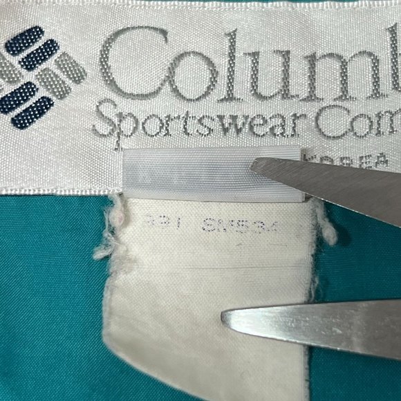 Columbia Powder Keg VTG 90's Ski Snowboard Jacket Men XL Shell ONLY Retro Teal - Picture 12 of 14